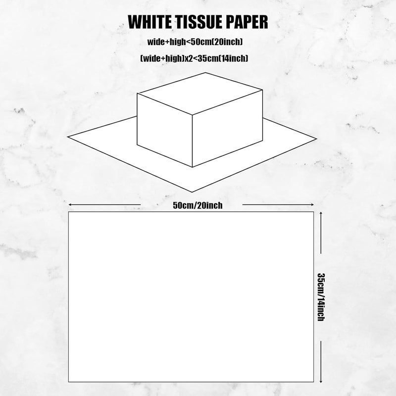 Koogel 120 Sheets White Tissue Paper Bulk, 14 x 20 Inch Gift Wrapping Paper for Christmas Wedding Birthday DIY Craft Project - Image 5